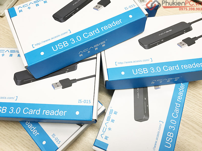 Đầu đọc thẻ nhớ USB 3.0 SD TF CF MS Acasis IS-015