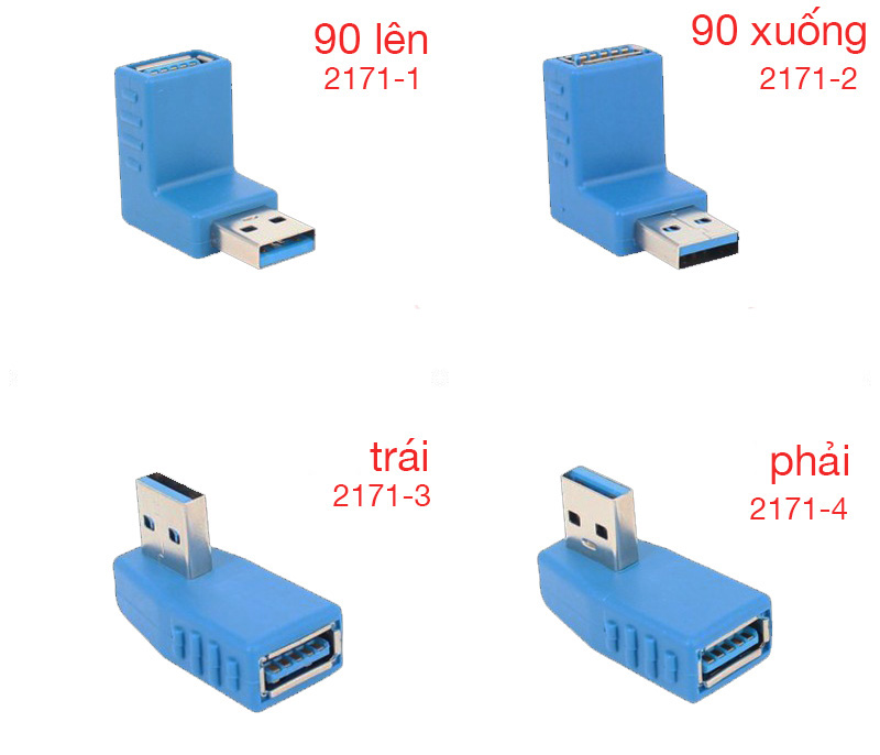 Đầu nối USB 3.0 bẻ góc 90 độ