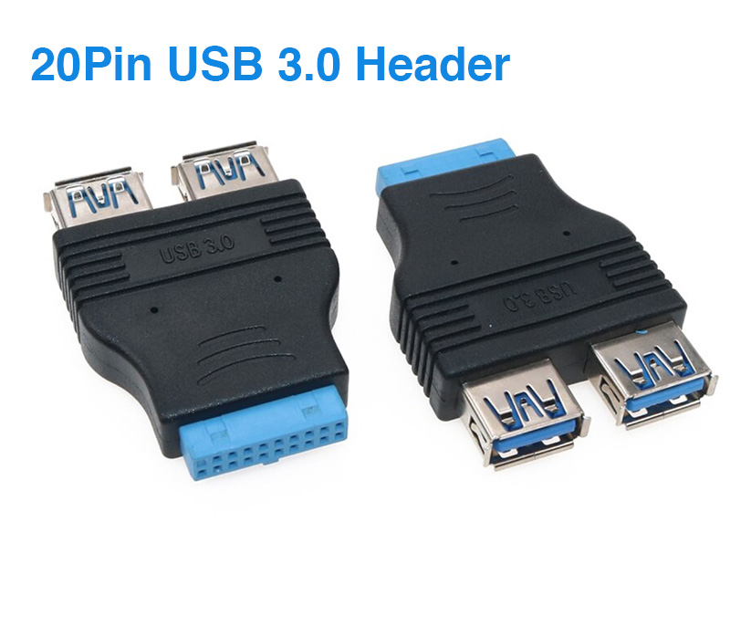 Adapter 20Pin Header to 2 USB 3.0 Female