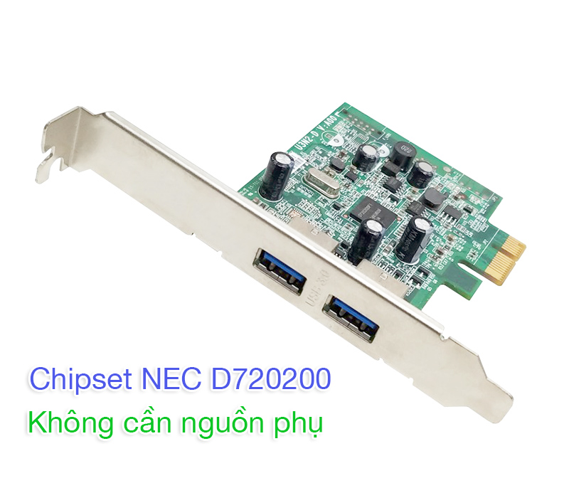 Card mở rộng PCI-E to 2 USB 3.0 cho PC, máy tính đồng bộ