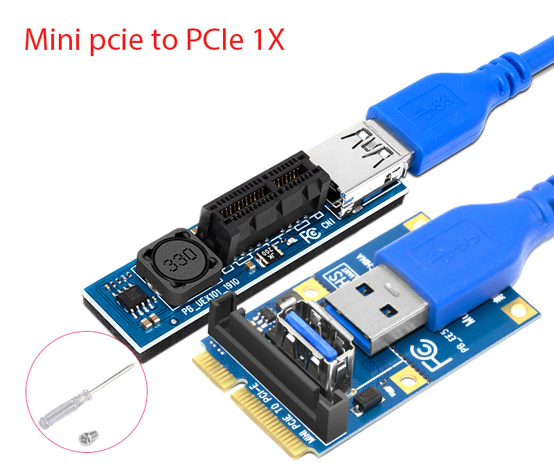 Dây Riser Mini PCIe sang PCIe 1X