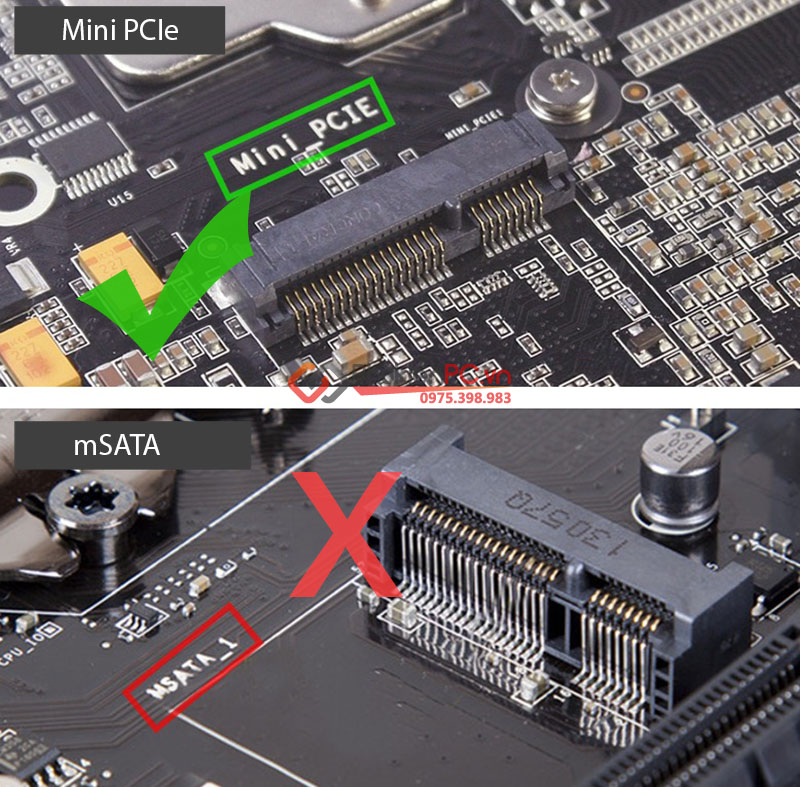 Dây Riser Mini PCIe sang PCIe 1X