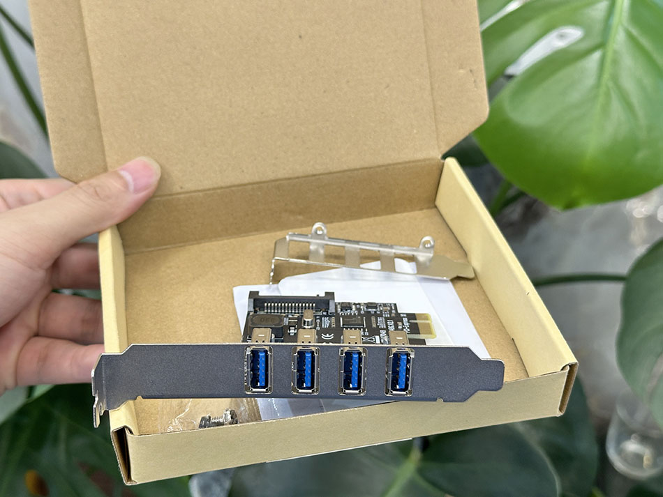 Card mở rộng PCI-E to 4 USB 3.0 Chipset NEC720201 cho Mini PC