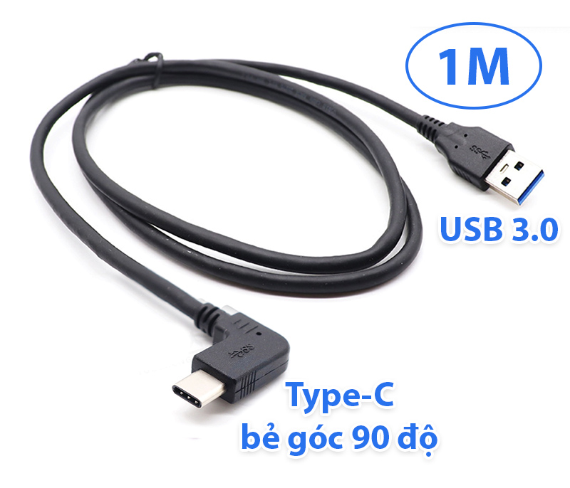 Cáp USB 3.0 to Type C bẻ góc 1M