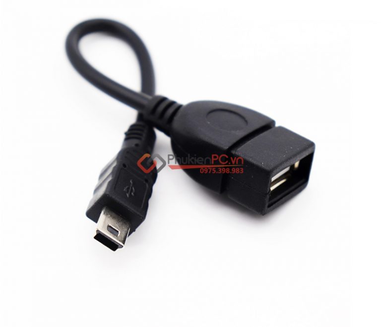 Dây cáp Mini USB 5Pin sang USB chân cái OTG