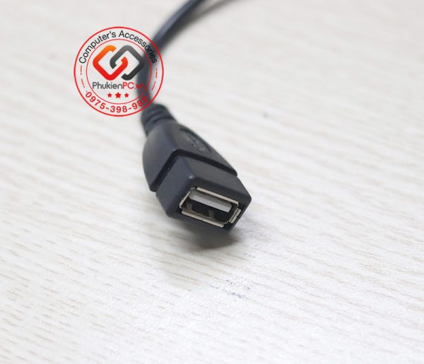 Dây cáp Mini USB 5Pin bẻ góc phải sang USB chân cái OTG