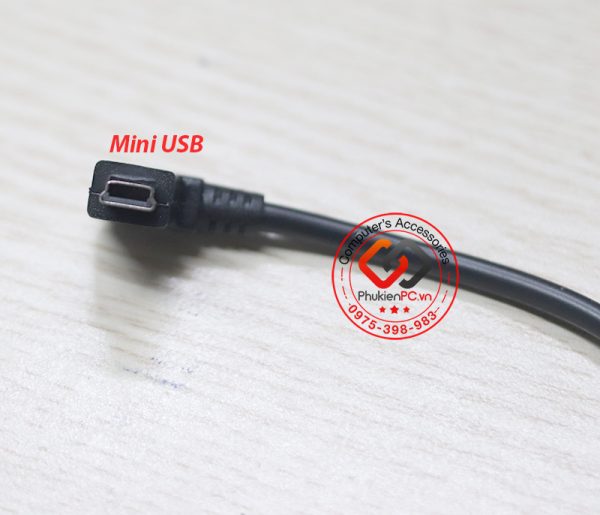 Dây cáp Mini USB 5Pin bẻ góc phải sang USB chân cái OTG