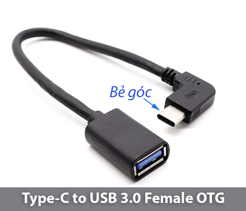 Cáp bẻ góc USB Type c to USB 3.0 Female OTG
