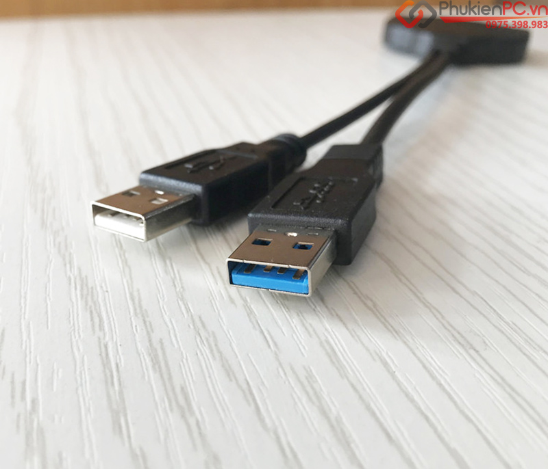 Dây USB 3.0 sang SATA HDD SSD 2.5 inch hỗ trợ nguồn phụ Bizlink