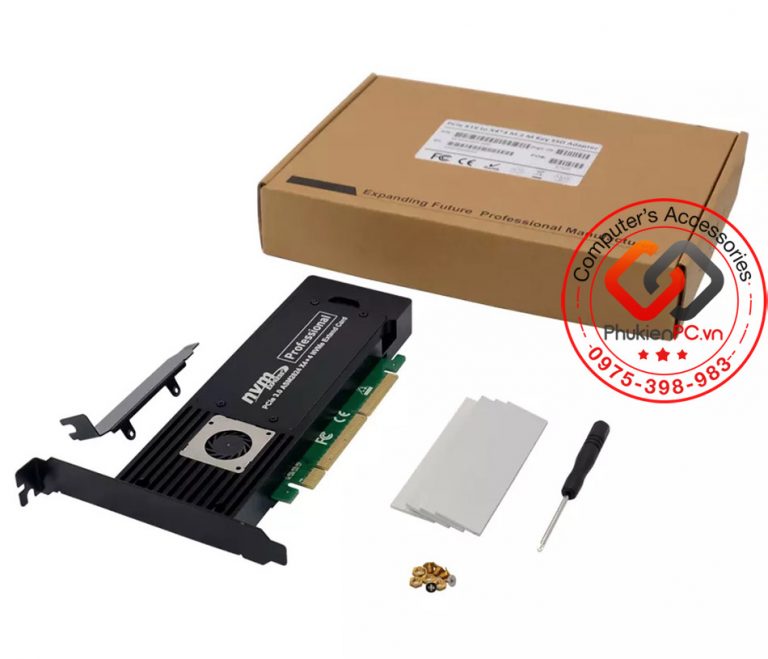 Card PCIe 3.0 X8 X16 to 4 Port M.2 NVMe SSD