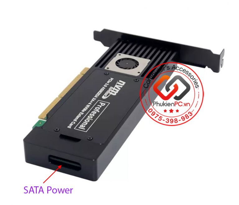 Card PCIe 3.0 X8 X16 to 4 Port M.2 NVMe SSD