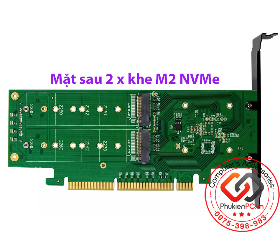 Card PCIe 3.0 X8 X16 to 4 Port M.2 NVMe SSD