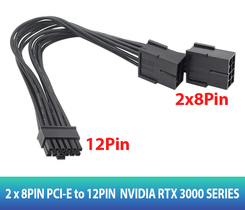 Cáp nguồn 2 8Pin sang Mini 12Pin VGA RTX 3090/3080/3070/3060/3050