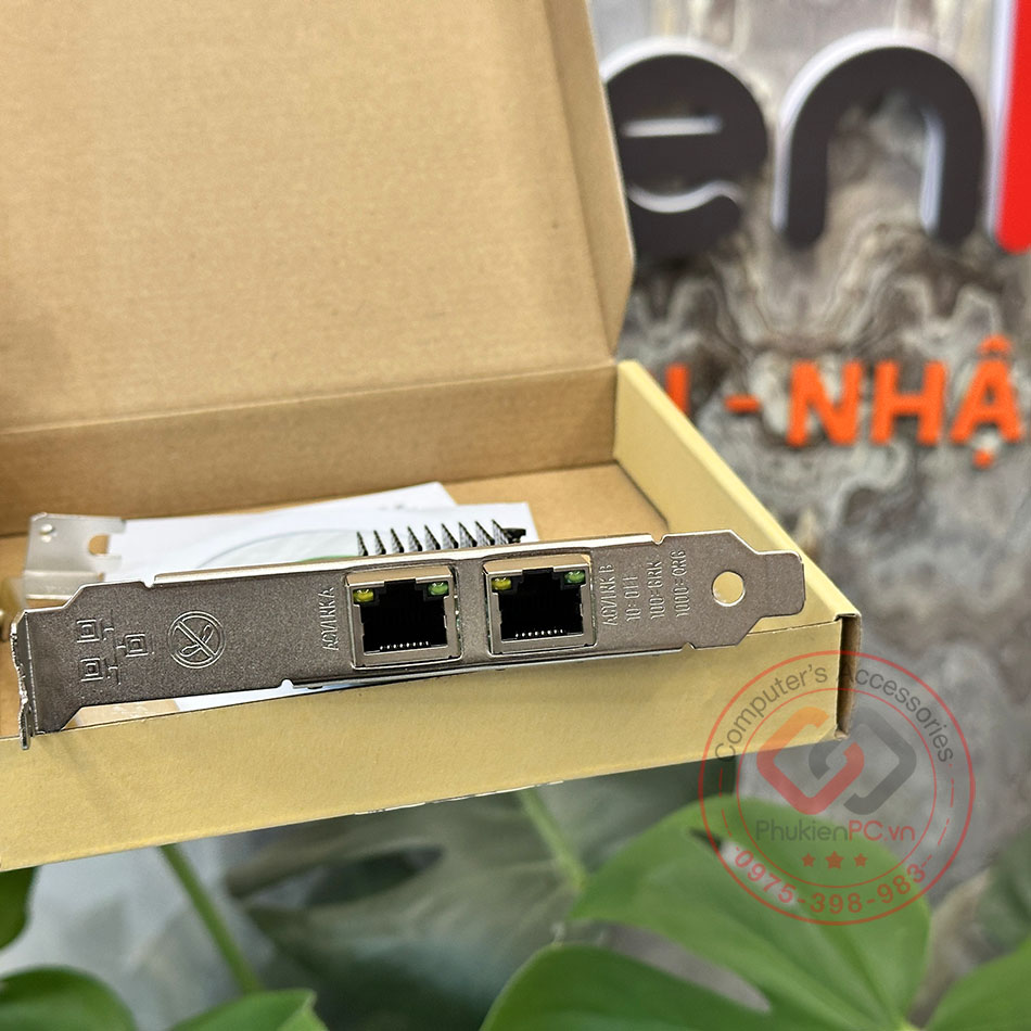 Card mạng PCIe to Dual 2 LAN 10/100/1000 chipset RTL8111