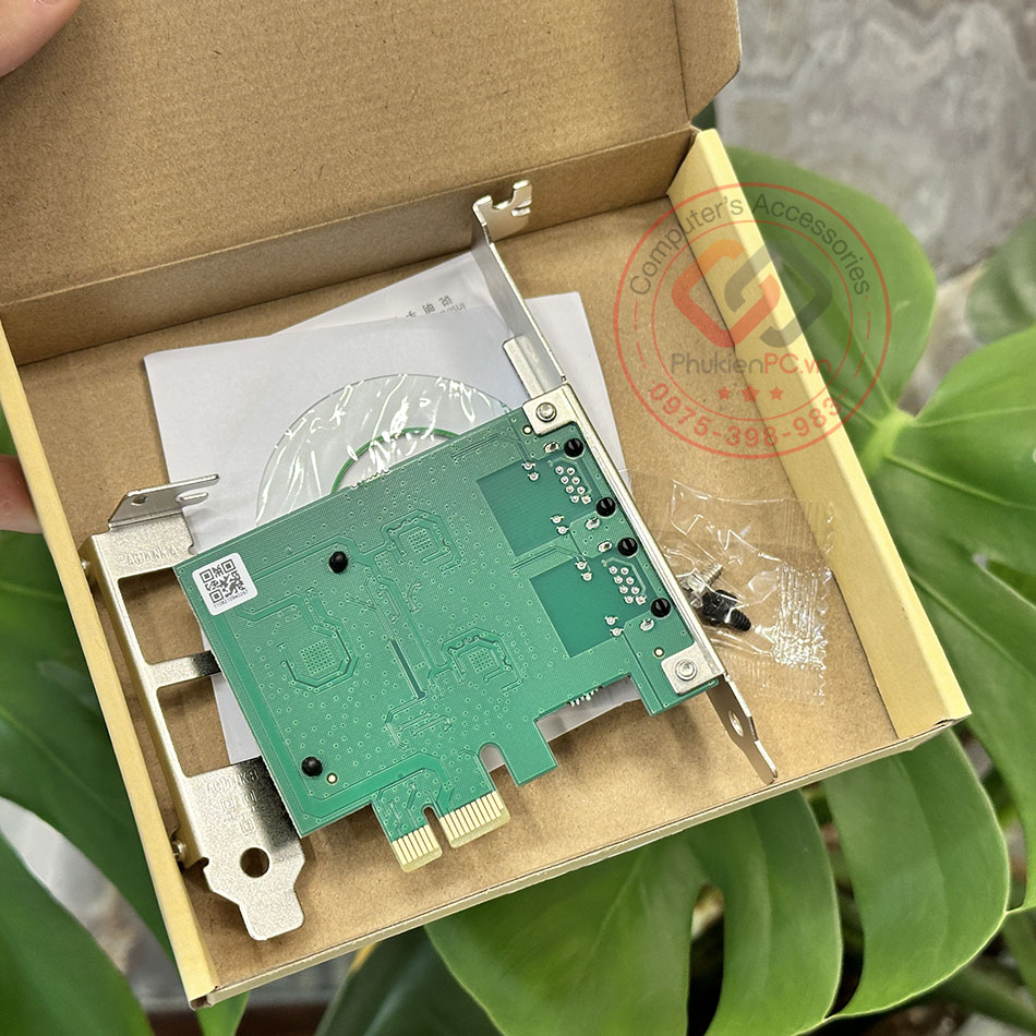 Card mạng PCIe to Dual 2 LAN 10/100/1000 chipset RTL8111