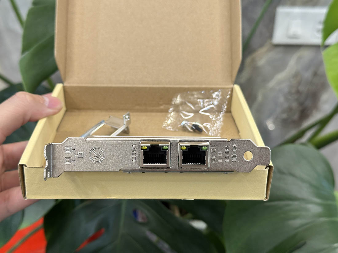 Card mạng PCIE to DUAL LAN 2 PORT RTL8111 cho PC, máy tính đồng bộ