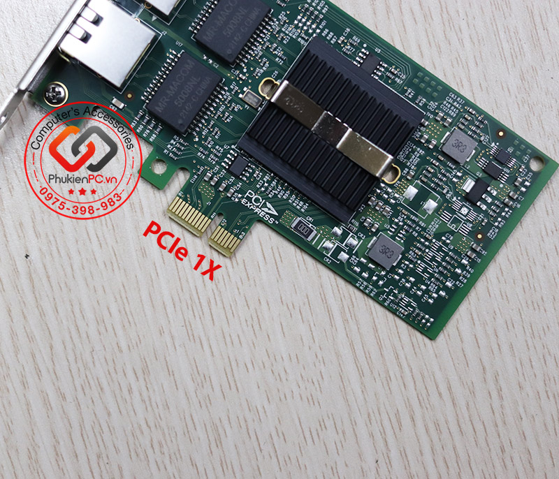 Card mạng PCI-e Gigabit Dual 2 RJ45 Port NIC 10/100/1000Mbps Server Intel 82575
