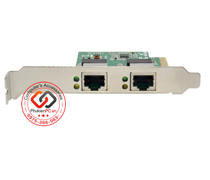 Card mạng PCIe to Dual 2 LAN 10/100/1000 chipset RTL8111