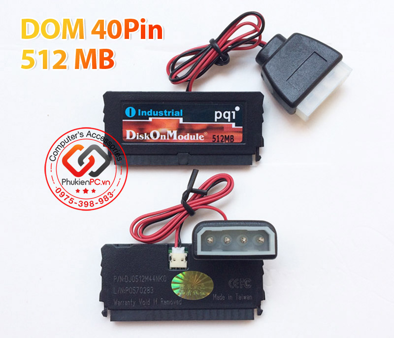 Thẻ nhớ PQI IDE 40PIN DOM 512MB – ATA Hard Disk Module