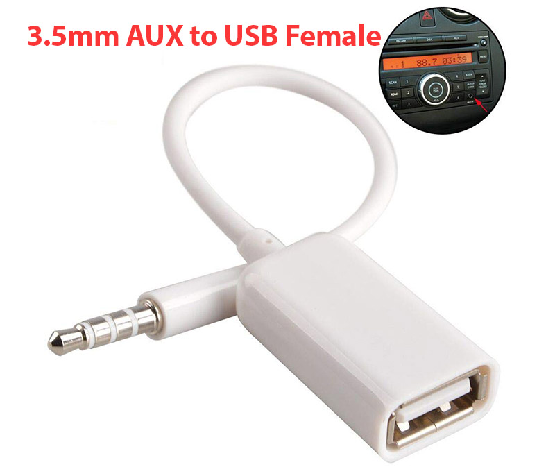 Cáp 3.5mm AUX Audio sang USB chân cái