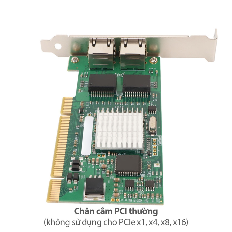 Card mạng PCI to 2 Port LAN Ethernet Gigabit 100/1000 Mbps intel 82546