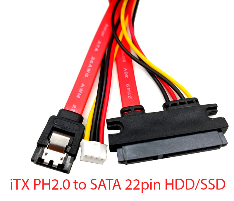 Cáp nguồn iTX PH2.0 sang SATA 22pin HDD-SSD