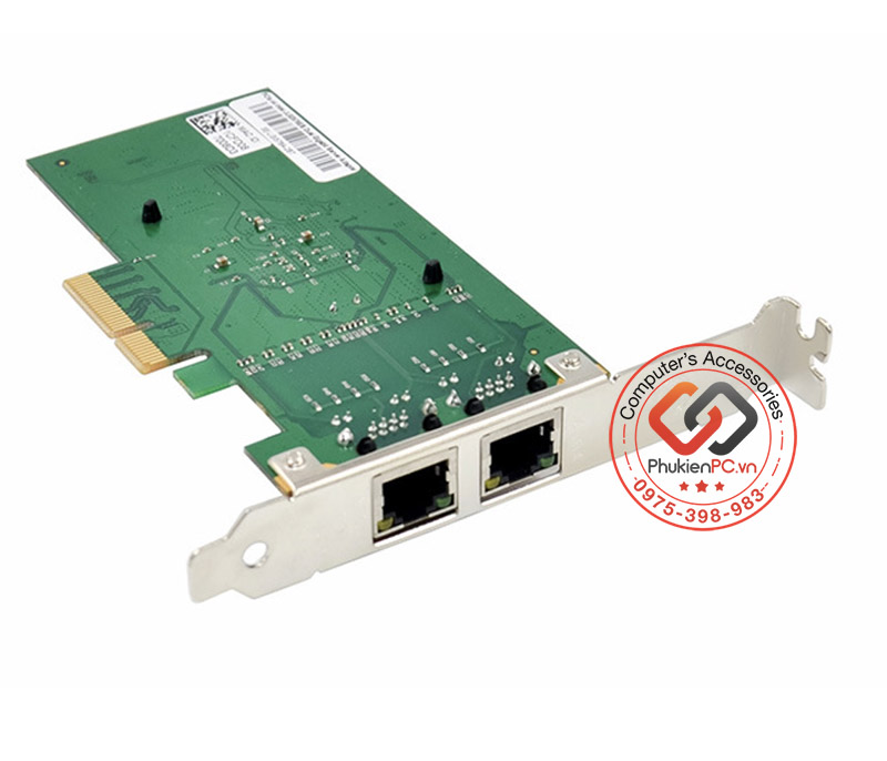 Card mạng PCI-e 4x Gigabit Dual 2 RJ45 Port NIC 10/100/1000Mbps Server Intel 82576