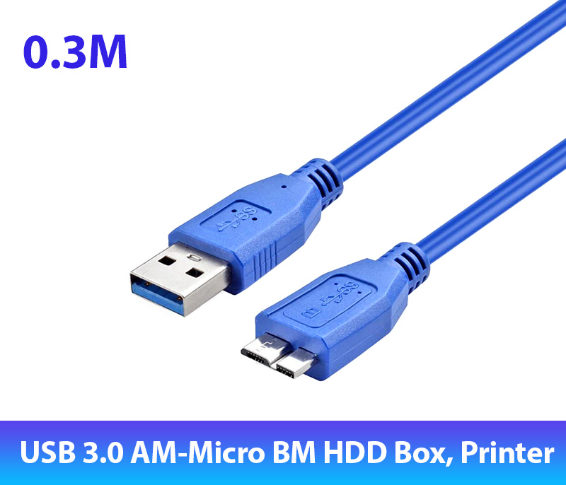 Dây cáp USB 3.0 AM-Micro BM 0.3M