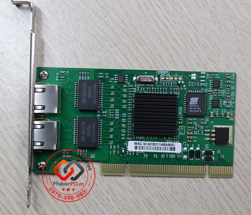 Card PCI to 2 Port LAN Ethernet Gigabit intel 82546