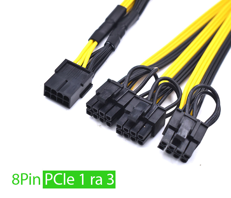 Cáp chia 8Pin PCIe ra 3 8Pin (6+2) Card VGA