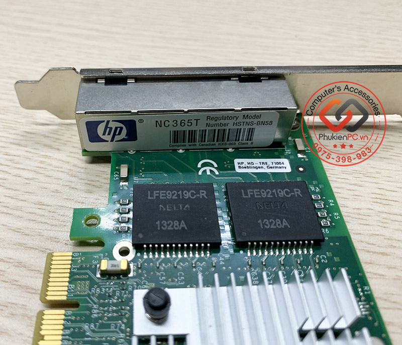 HP NC365T Quad Port Gigabit Ethernet Network Adapter PCI-E