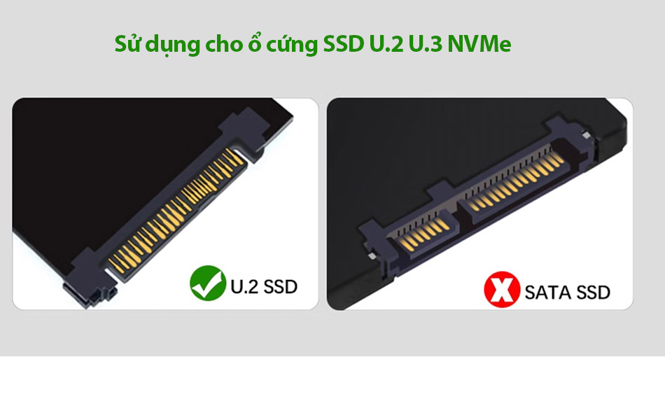 Card PCI-e 4X sang U.2 SFF-8643 gắn SSD U.2 U.3 vào PC, Server máy chủ