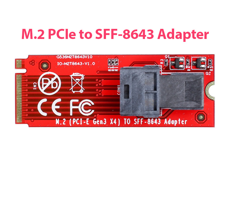 Adapter M.2 PCIe sang U.2 SFF-8643