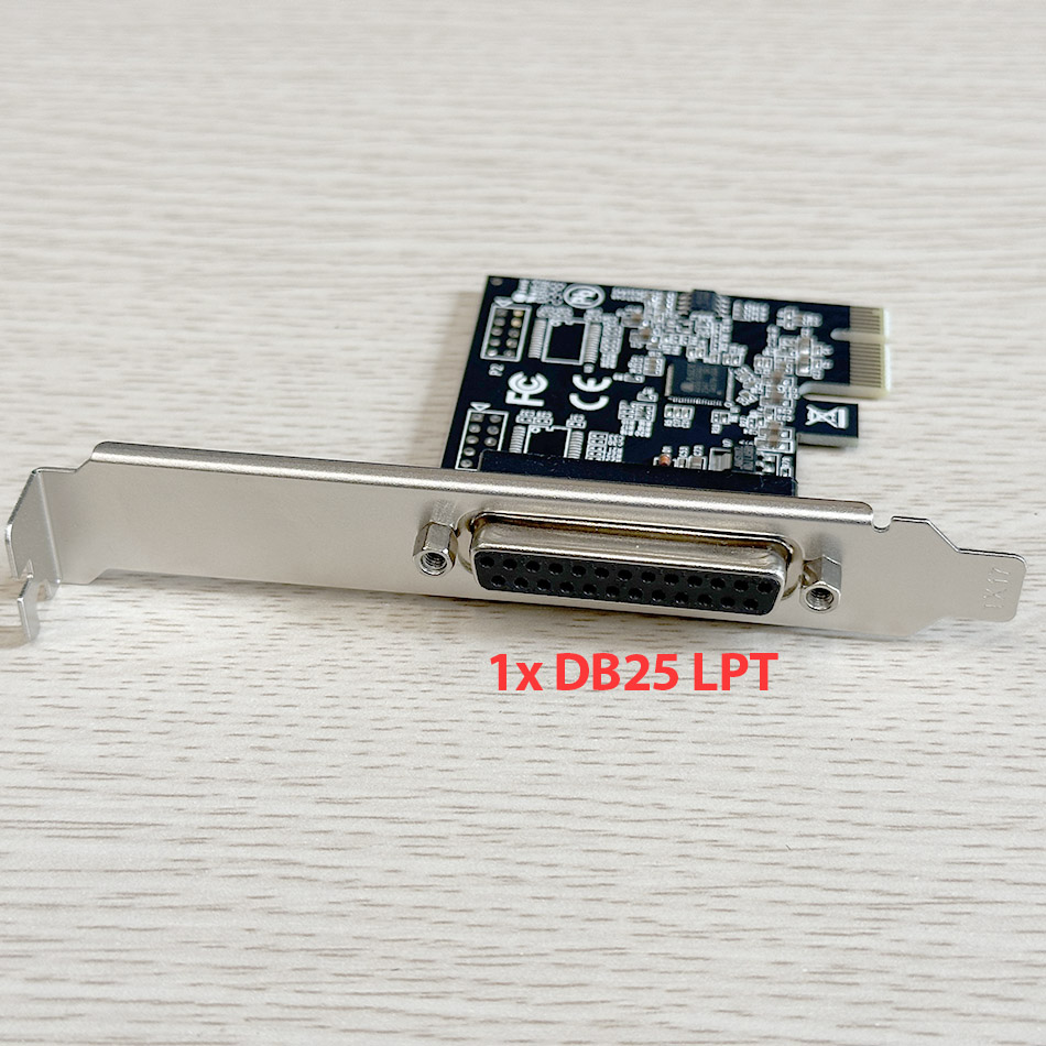 Card PCI-E 1X sang LPT DB25 Chip AX99100 Win XP 7 10 11