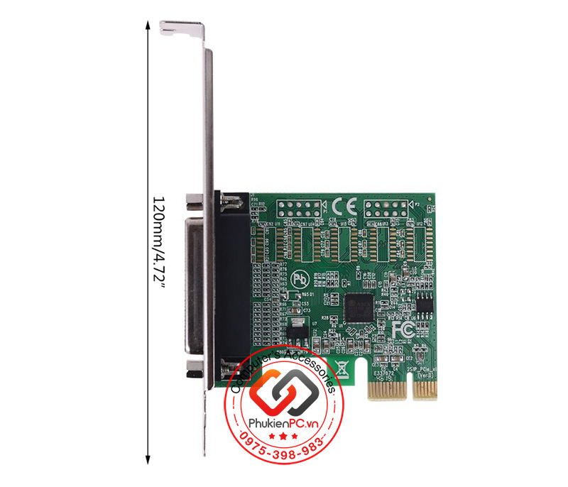 Card PCI-E 1X sang LPT DB25 Chip AX99100