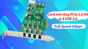 Card mở rộng PCI-e 4 USB 3.0 chất lượng cao cho PC, server, máy tính đồng bộ