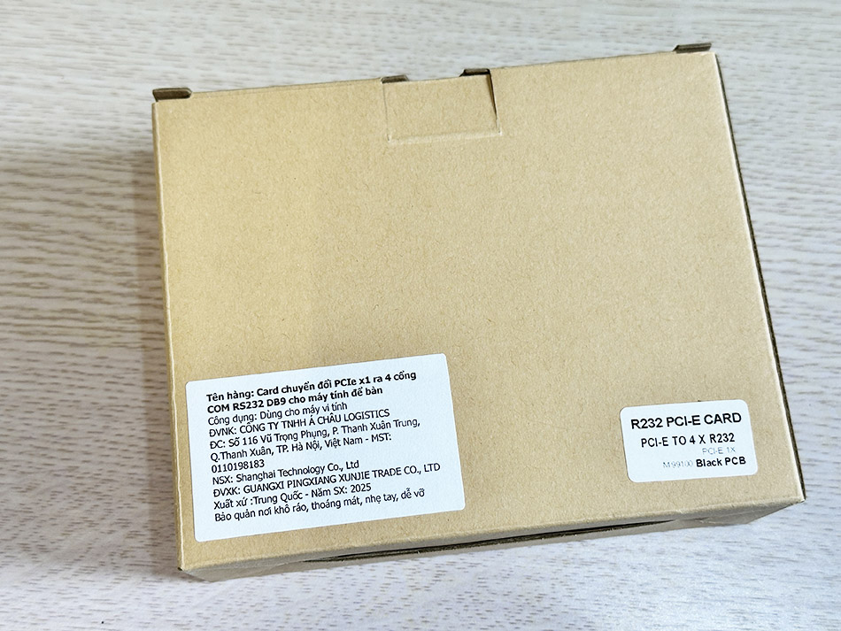 Card chuyển đổi PCI-E to 4 RS232 Chipset AX99100 hỗ trợ Win 7/10/11