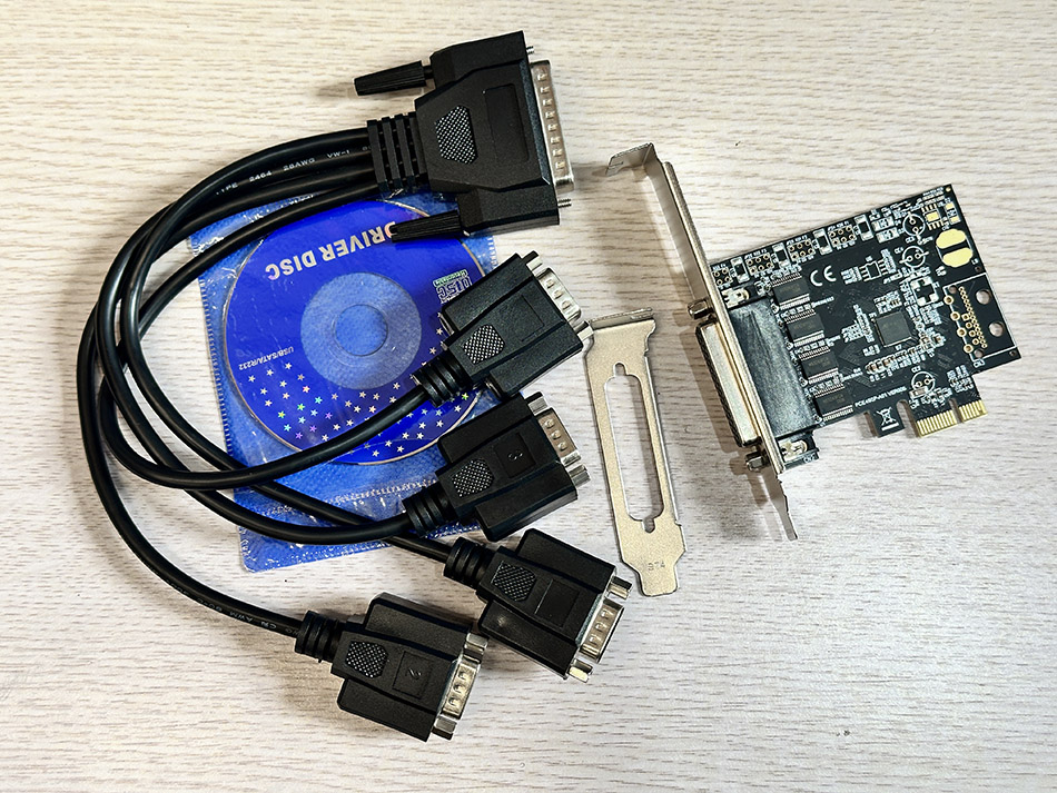 Card chuyển đổi PCI-E to 4 RS232 Chipset AX99100 hỗ trợ Win 7/10/11