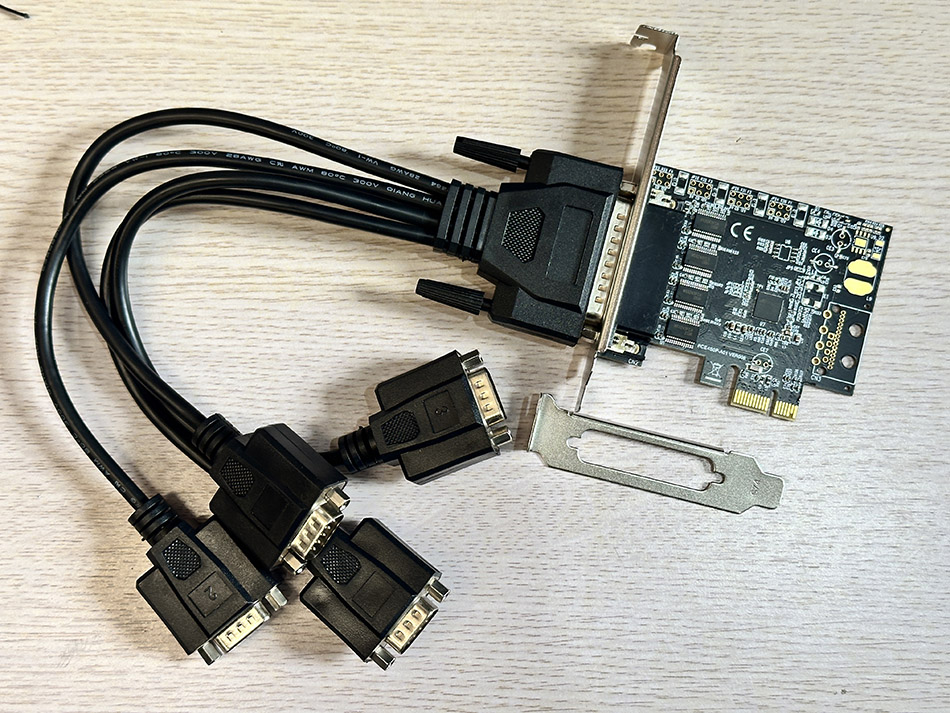 Card chuyển đổi PCI-E to 4 RS232 Chipset AX99100 hỗ trợ Win 7/10/11