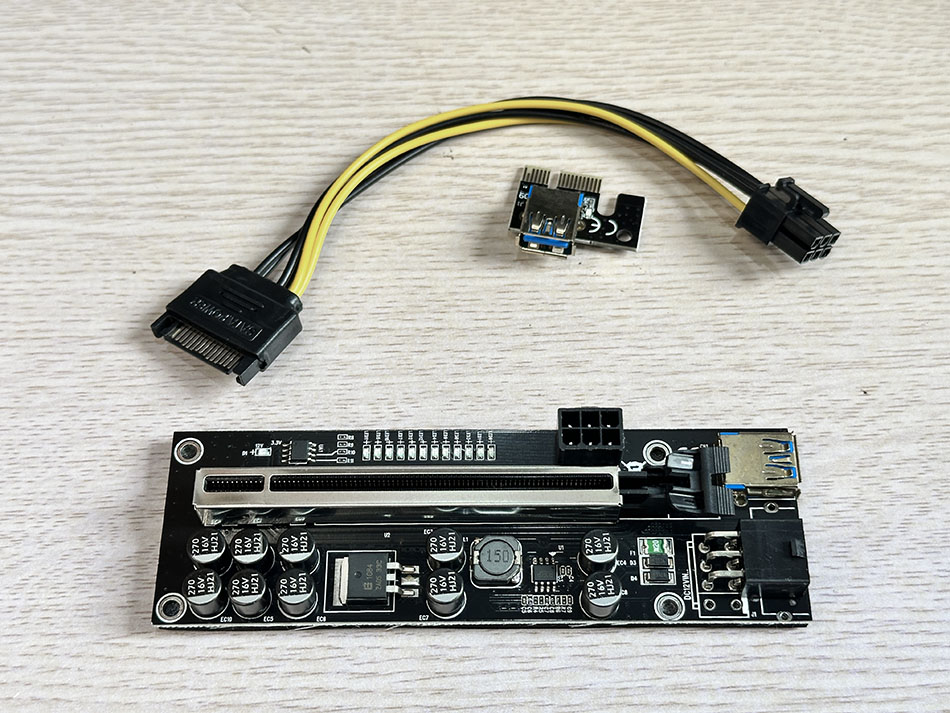 Card Riser chuyển đổi PCIe x1 to x16 lắp VGA Ai trí tuệ nhân tạo, Gaming, BTC, LAN WAN