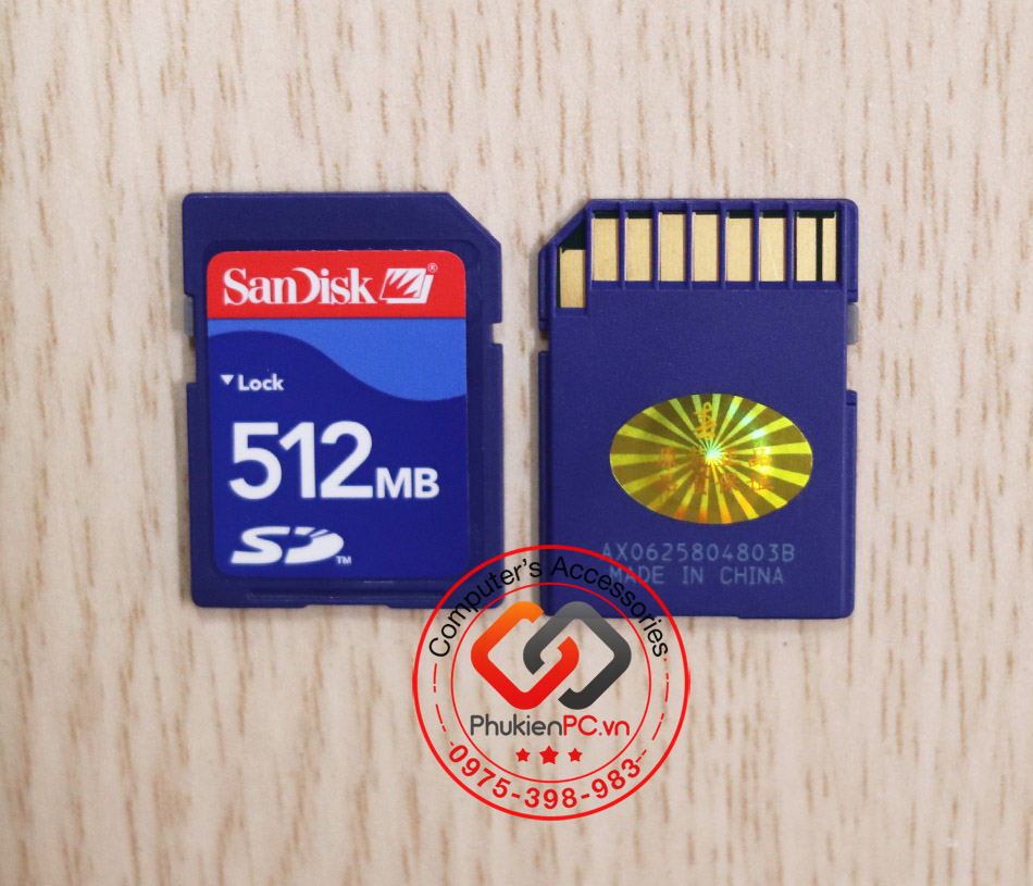 Thẻ nhớ SD 512MB Sandisk dùng cho công nghiệp