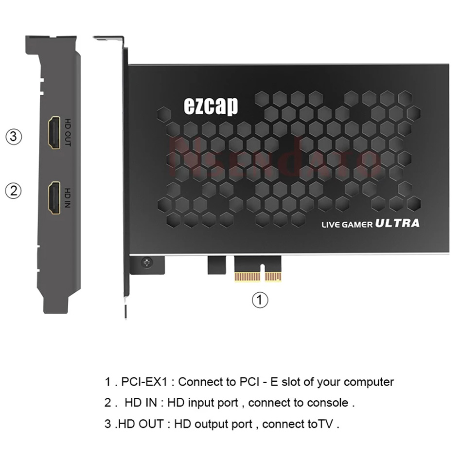 Card ghi hình PCI-e to HDMI Capture Live Stream 4K 30fps 2K 60fps 1080P 120fps