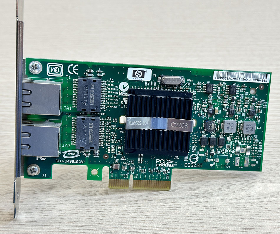 Card mạng PCIe x4 to 2 Port Ethernet Gigabit intel PRO/1000 PT Dual Port Server
