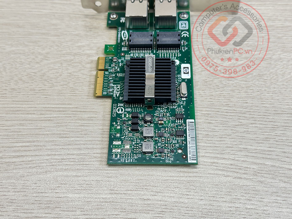Card mạng PCIe x4 to 2 Port Ethernet Gigabit intel PRO/1000 PT Dual Port Server