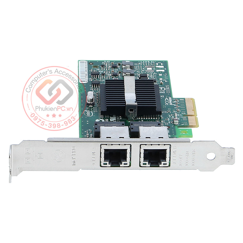 Card mạng PCIe x4 to 2 Port Ethernet Gigabit intel PRO/1000 PT Dual Port Server