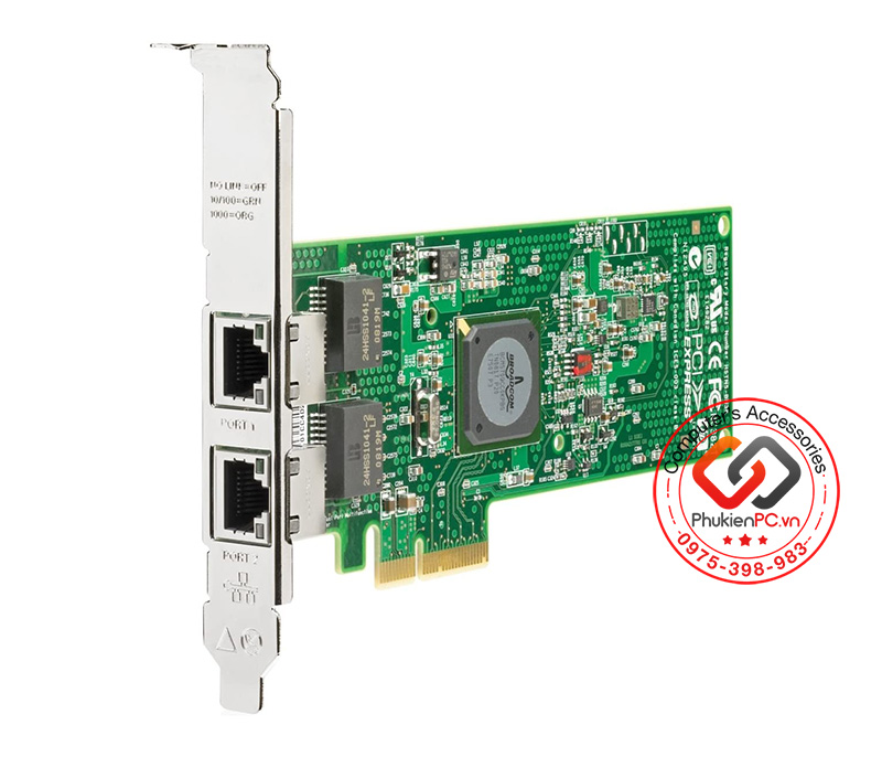 Card mạng PCI-e 4x to 2 Ethernet Gigabit  Server Adapter