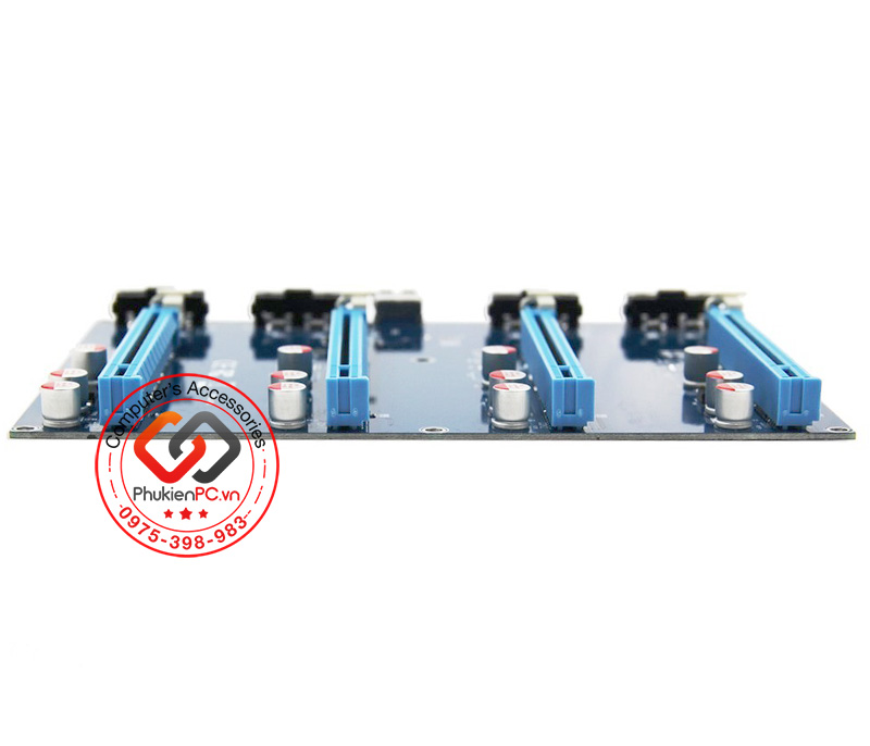 Card Riser chia PCIe 1X ra 4 PCIe 16X