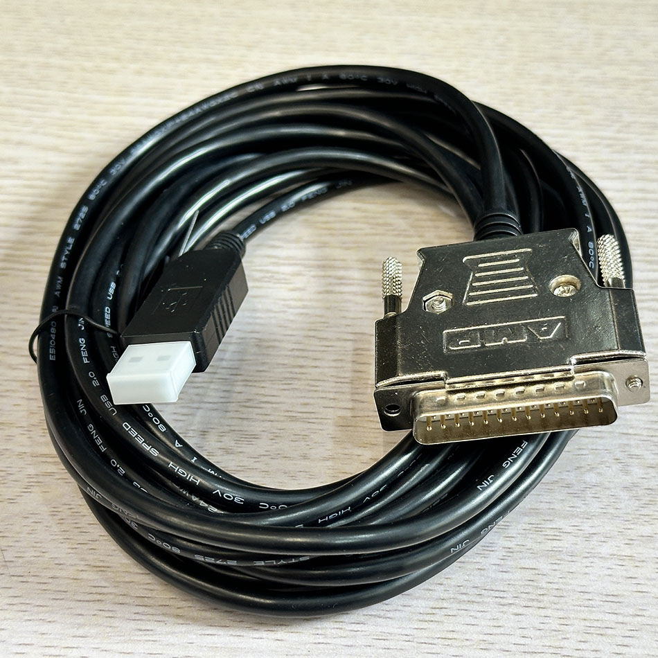 Cáp USB sang COM DB25 Male RS232 kết nối Laptop PC ra máy phay, tiện CNC công nghiệp