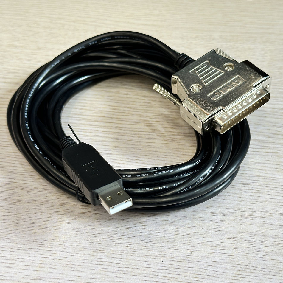 Cáp USB sang DB25 Male (chân đực) cho máy CNC 5M FANUC, AMADA, HITACHI, BROTHER, MITSUBISHI, SIEMENS, MORI, MAZAK