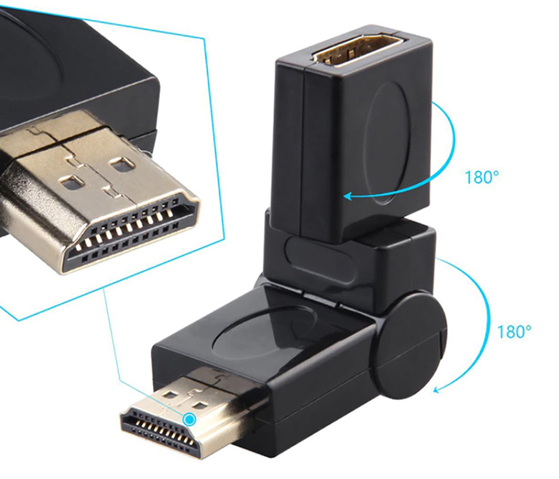 Đầu nối HDMI đực-cái xoay 360 độ
